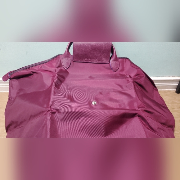 NEW LONGCHAMP Le Pliage Club XL Sac De Voyage Prune Plum Travel Bag Tote Duffel - Picture 8 of 11